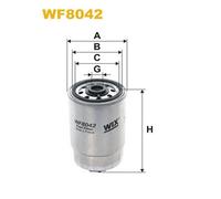 WF8042 FILTRO CARBURANTE PER Renault 21 Cass/Furg/Prom S48 2.1 D 49 KW 67 CV