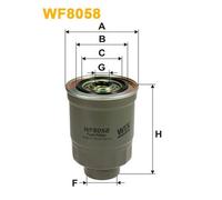 WF8058 FILTRO CARBURANTE PER Daihatsu Rocky Soft Top F7 F8 2.8 D 54 KW 73 CV