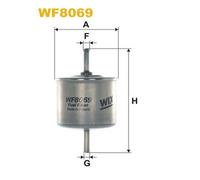 WF8069 FILTRO CARBURANTE PER Ford Fiesta Furgonato J3 J5 1.4i 66 KW 90 CV