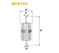 WF8103 FILTRO CARBURANTE PER Renault Megane I Coach DA0/1 1.6e 66 KW 90 CV