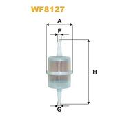 WIX FILTERS filtro carburante WF8127 lineare diametro 48 altezza 118 mm