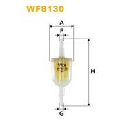 WF8130 FILTRO CARBURANTE PER Peugeot J7 Autobus 1.6 50 KW 68 CV