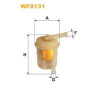 WF8131 FILTRO CARBURANTE PER Mitsubishi L300/Delica II Autobus L02P LO3P/G 1.8 4