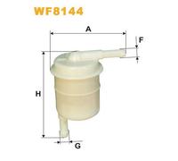 WF8144 FILTRO CARBURANTE PER Nissan Cherry II Coup N10 1.0 33 KW 45 CV