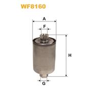 WF8160 FILTRO CARBURANTE PER Vauxhall VX220 CABRIO E01 2.2i 108 KW 147 CV