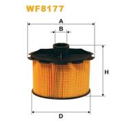 WF8177 FILTRO CARBURANTE PER Citron Jumpy Pianale P. T. BU BV BW BX 1.9 TD 51 K