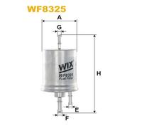 WF8325 FILTRO CARBURANTE PER Audi A6 Avant 4F5 RS6 quattro 426 KW 580 CV