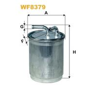 WF8379 FILTRO CARBURANTE PER VW FOX 2 VOL. CODA S. 5Z1 5Z3 5Z4 1.4 TDI 51 KW 70