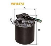 WF8472 FILTRO CARBURANTE PER Mercedes Classe C W205 C 220 D 4matic 125 KW 170 CV