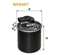 WF8497 FILTRO CARBURANTE PER Mercedes Viano W639 CDI 2.2 70 KW 95 CV