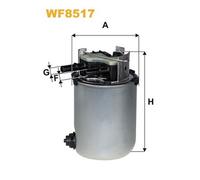 WF8517 FILTRO CARBURANTE PER Nissan Qashqai II Fuoristrada Chiuso J11 J11 1.5 dC
