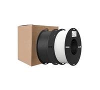 WFBOUPXQ Filamento for stampante 3D PLA da 1,75 mm, 2 kg, adatto alla maggior parte delle stampanti 3D, confezione risparmio Ender-PLA bianca e nera, confezione da 2 bobine