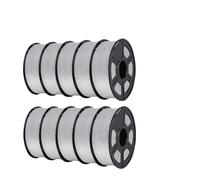 WFBOUPXQ Filamento PLA Plus 10KG 1,75mm PL Filamento for stampante 3D adatto alla maggior parte delle stampanti 3D FDM 10 rotoli/set(PLAPLUSSILVER-10)