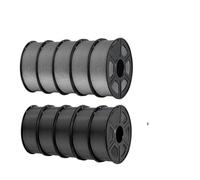 WFBOUPXQ Filamento PLA Plus 10KG 1,75mm PL Filamento for stampante 3D adatto alla maggior parte delle stampanti 3D FDM 10 rotoli/set(PLA PLUS GY5 BK5)