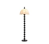 WFchenj222-6 Lampade da terra- Fabric Shade Living Room Floor Lamp Hotel Bedroom Bedside Decorative Wooden Vertical Table Lamp Black Lampada da terra
