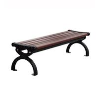 WFchenj222-6 Panchine da giardino in alluminio marrone scuro per il tempo libero multi-persona panca da parco, 1,5/1,8 m (media)