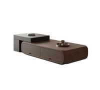 WFchenj222-6 Tavolino da caffè, Tavolino da caffè moderno minimalista espandibile in legno di noce, contenitore multifunzionale, design liscio e arrotondato for soggiorni Tavolino centrale