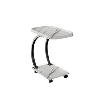 WFchenj222-6 Tavolino laterale mobile, Tavolino piccolo Tavolo angolare mobile Soggiorno Divano Credenza Balcone Tavolino Tavolino Tavolino Tavolino da caffè(Bianco)
