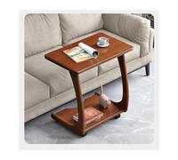 WFchenj222-6 Tavolino laterale mobile, Wood Movable Side Table, Bedside Mini Simple Side Table, Home Living Room Bedroom Sofa With Wheel Computer Table Tavolino da caffè(60cm)