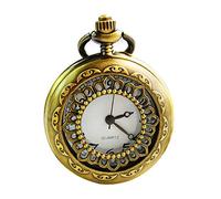 WFENG European Small Quarzo Orologio da Taschino, la Fascia Alta Gioielleria Collana Pendente Decorativo/Oro rosa/Il giro