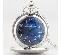 WFENG Europeo Maschile Stile Di Vibrazione Paio Costellazione Ciondolo Di Quarzo Orologio da Taschino, Collana Dono e Studentesse Classico/bianca/Il giro