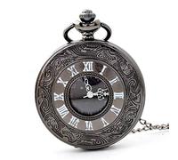 WFENG Paese Stile Retrò Quarzo Orologio da Taschino, Unisex Ciondolo Collana Dono Di Inviare Genitori e Insegnanti Di Souvenir/Braun/Il giro