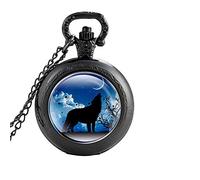 WFENG Personalizzato Retrò Quarzo Orologio da Taschino, Tavolo Collana Dono Moda Prepotente Studenti Orologio/Schwarz/Il giro
