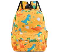 Wffeila Zaino per bambini, Dinosaur Zaino per bambini, Carino Zaino Scuola Elementare, Kindergarten prescolare, Dinosauro Zaino Bambini per Ragazzi/Ragazze 2-6 Anni (Giallo)