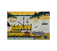 Wfhbcnhg Maud Lewis - Stampa su tela con pittura a olio astratta in stile campagna, decorazione da parete moderna per camera da letto e soggiorno, 20 x 30 cm, senza cornice