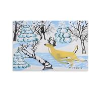 Wfhbcnhg Maud Lewis - Stampa su tela con pittura a olio astratta in stile campagna, decorazione da parete moderna per camera da letto e soggiorno, 20 x 30 cm, senza cornice