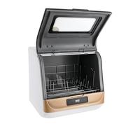 WFIETN - 3 modalità di pulizia Lavastoviglie portatile, 800 W, 220 V, mini lavastoviglie da tavolo, per 4 - 6 set di posate, 45 x 40 x 44,8 cm (bianco)