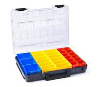 Wfix - Valigetta portaoggetti Sortimo T-BOXX 320, colore antracite, con scomparti T1, stampa UV personalizzata con il tuo logo, per assortimento di viti, portatile e robusto