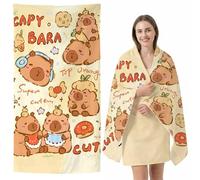 WFKKMEQ Capybara Telo Mare, Capybara Telo Antisabbia Mares Coperta da Spiaggia Teli Mare Microfibra Coperta da Spiaggia da Viaggio Leggero e Portatile Doccia Asciugamano per Piscina,Yoga,Sauna