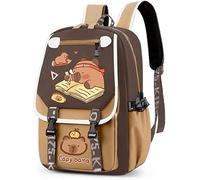 WFKKMEQ Capybara Zaino, Capybara Zainetti per Bambini Scuola Elementare Set Cartone Animato Borse Scuola Zaino Casual Borsa Bag Carino Zainetto Casual Scuola Cartoon Scuolas Zainetti per Bambini