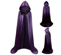 WFKKMEQ Halloween Mantello con Cappuccio, Vampiro Mantello con Cappuccio, Costume da Strega con Cappuccio per Halloween, Mantelli Unisex Wicca Vampiro Masquerade Costume - 110cm