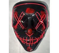 WFKKMEQ Maschera LED di Halloween e mantello da vampiro, maschera illuminata, costume per cosplay, maschere spaventose per Halloween, maschere LED rave, mantello reversibile con cappuccio, costume per