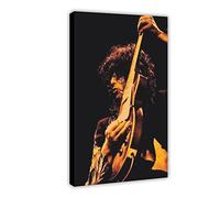 WFKLMSL Jimmy Page - Poster su tela con musicista, produttore e chitarrista 11, decorazione per camera da letto, sport, ufficio, stanza, regalo, stile cornice, 60 x 90 cm