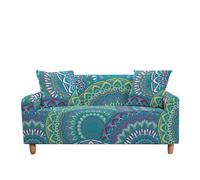 WFLGAN LESANGBAIHUODIAN Copridivano Stampato Adatto for Soggiorno, copridivano Elasticizzato, copripoltrona, copridivano con Motivo Etnico Floreale(Color 5,1 Seater (90-140cm))