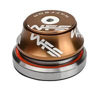WFS HY877 - Set di sterzo conico integrato per tubi sterzo conici, in lega di alluminio CNC, senza filettatura, cuscinetti sigillati per mountain bike, bici da città, bici da strada, MTB e BMX, oro