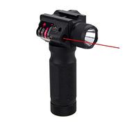 WFTD Impugnatura Tattica, Indoor Outdoor 600 Lumen Torcia a LED Portatile Mirino Punto Verde/Rosso per Montaggio su Binario Picatinny O Tessitore da 20 Mm con Luce Continua E Stroboscopica,Rosso
