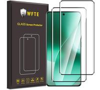 WFTE Pellicola protettiva in vetro temperato per Realme 15/15 Pro 5G, copertura completa, antigraffio, ad alta trasparenza, anti-impronte, senza bolle, confezione da 2 pezzi, colore nero