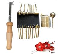 WFUAHA Macchina per Stirare Fiori in Tessuto, 30 Teste da Stiro per Fiori in Tessuto con Borsa degli Attrezzi, Temperatura Regolabile 80-240 ℃, Set di Strumenti per Creare Fiori Artificiali