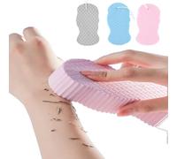 WFWJ 3 spugne da bagno esfolianti magiche, 3D, super morbide, esfolianti, per rimuovere la pelle morta, per adulti, bambini e donne incinte, riutilizzabili (blu, rosa, grigio)
