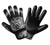 WFX Guanti da portiere per bambini, guanti da calcio con doppio supporto al polso, protezione per le dita in lattice, colore grigio, taglia 4, adatti per ragazzi e ragazze dai 6 ai 9 anni