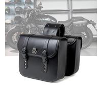 WFYBMB Borse Laterali Moto per Ducati Scrambler 400 800 1100, Borsa Laterale Moto Impermeabile - Stile Vintage in Pelle Borse Moto con Chiusura Rapida, Adatto Ai Viaggi,A