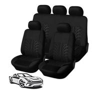 WFYBMB Coprisedili Auto per Volvo XC40 2018-2021, Auto Set Coprisedili Confortevole Traspirante Tessuto Lavabile Antiscivolo Auto Accessori Proteggono Sedili,A-Black
