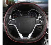 WFYBMB Coprivolante Auto per Ford Puma ST Line/ST Line X, Universale Finta Pelle, Traspirante e Antiscivolo,Diametro 37-39 CM, qualità Premium in Pelle Microfibra,D