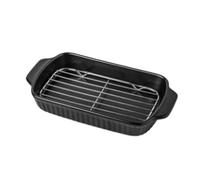 Wg2tPc5dN Pirofila in ceramica con griglia e due manici(Nero)