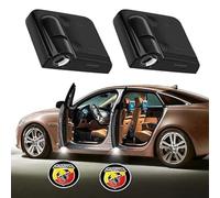 WGABKN Auto Benvenuto Luce per Abarth 695 Biposto Record/695 Anniversario,4 PCS Luci Proiettore Porta Wireless Illuminazione Decorazione D'interni Accessori