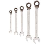 WGB Set di chiavi combinate con cricchetto 5 pezzi DIN ISO 691, DIN ISO 1711